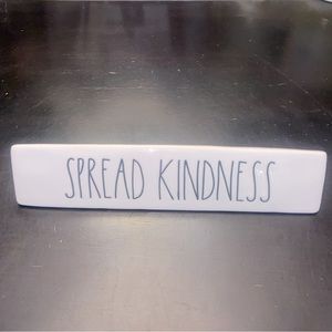 Rae Dunn By Magenta Spread Kindness White Ceramic Office Desk Plaque
